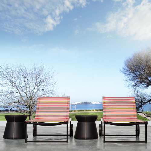 STRIPE Lounger & STIZZY Side Table