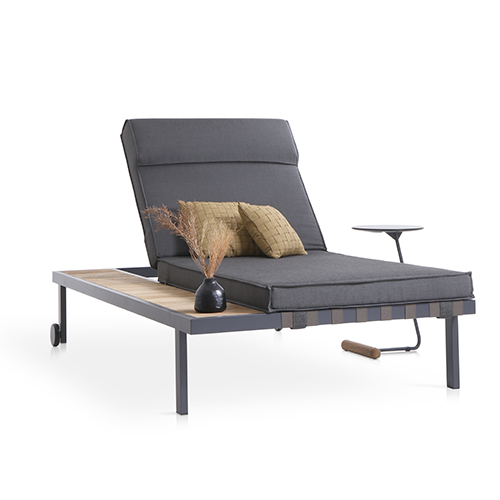 ALBATROSS Multiposition Sunbed With Side Tray (304)