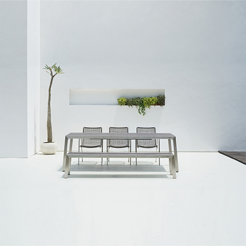 BAIA Extension Table Bench & OLAF Dining Armchair 1