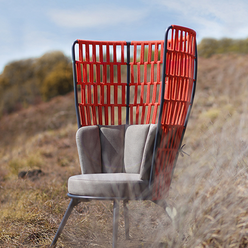 DAISY RAE Chat Chair High Back Alu Legs