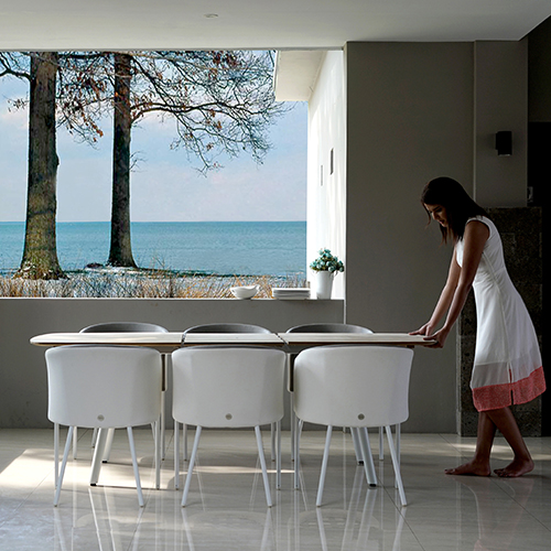 ZUPY Extension Table Teak & Dining Chair (6 Chairs)