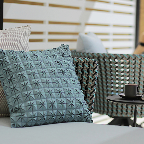 DAISY MAE Daybed Detail & Flower Pillow