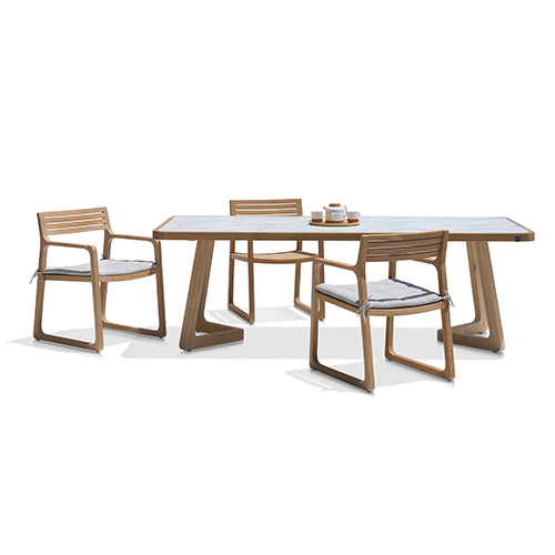 ESTATE Rectangular Dining Table HPL & Dining Armchair