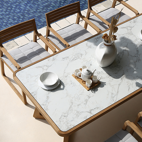 ESTATE Rectangular Dining Table HPL & Dining Armchair