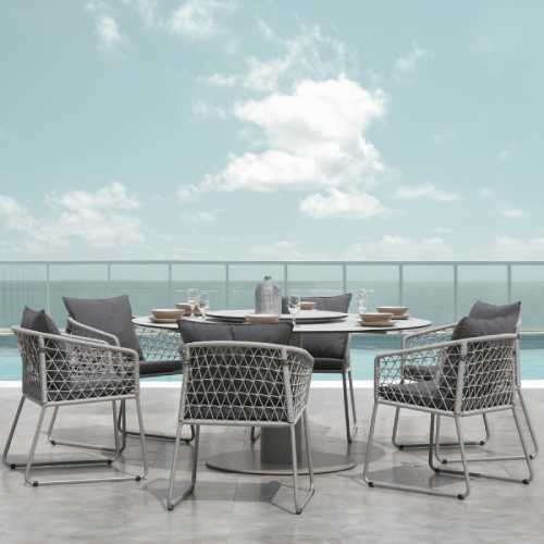 OHANA Dining Chair & STIZZY Pedestal Dining Table