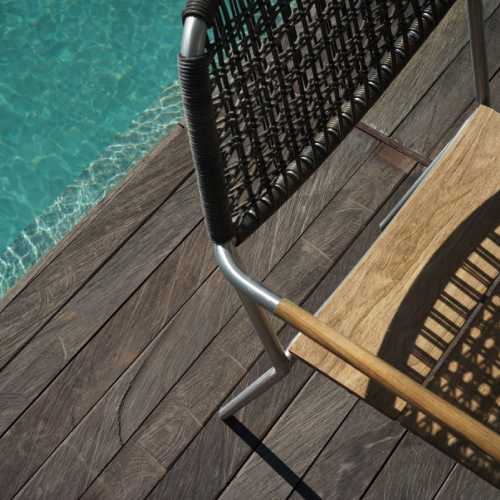 MEIKA Stacking Chair Wicker Details