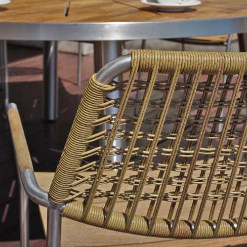 MEIKA Stacking Chair Wicker Details