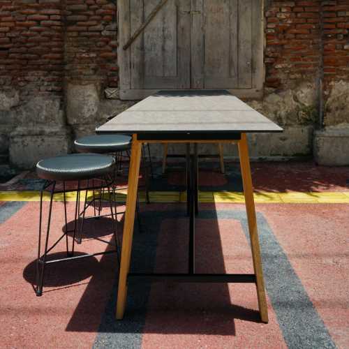 SATO Communal Table & MATCH Counter Stool