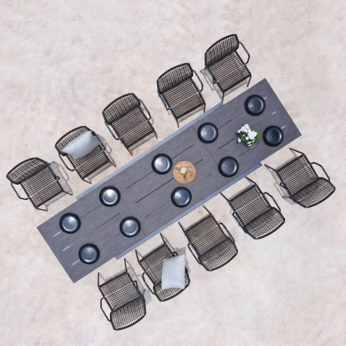 BAIA Extension Table & MANDA Chair Woven