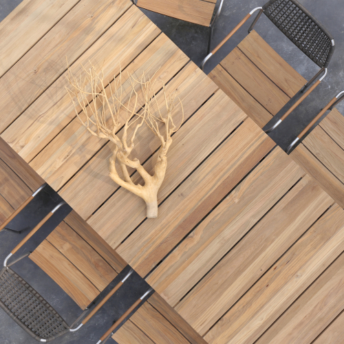 BIG Dining Table & MEIKA Stacking Chair Wicker