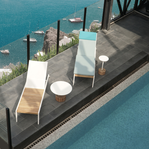 BONDI Chaise Lounge & GLYPH Low Table