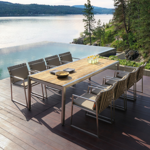 BAIA Extension Table Teak SS (Closed)
