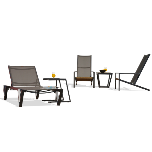 BONDI Sunbed Sling & Side Table C HPL & Adirondack Mood