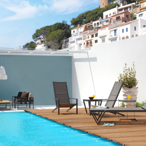 BONDI Sunbed Sling & Side Table C HPL & Adirondack