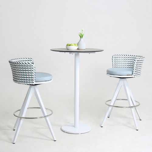 DAISY MAE Swivel Bar Chair & STIZZY Pedestal Bar Table