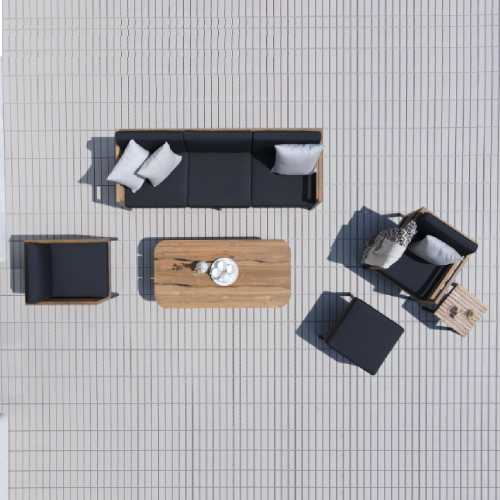 ZUDU Lounge 3 & 1 Seater with Ottoman and Titan Coffee Table