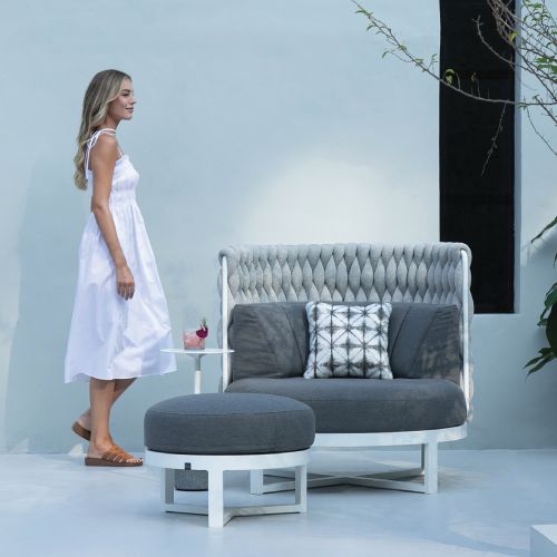 MUNIA NAYA Hug (Highback) Ottoman & GLYPH Stone