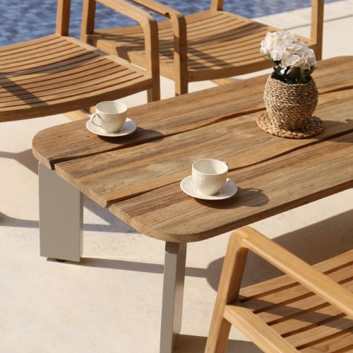 RECYCLED-TEAK-BRUSHED PRODUCT TITAN COFFEE TABLE