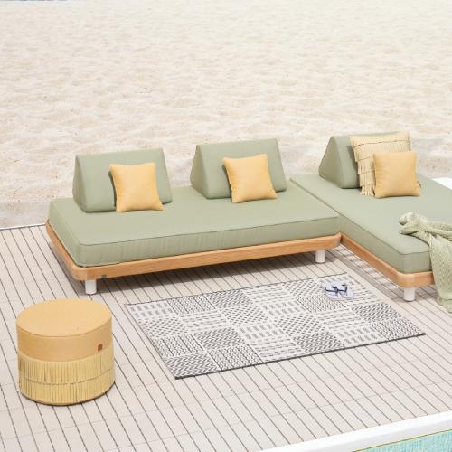 DELANO DAYBEDS WITH PLATFORM & SIDE TABLE, LORENZO POUF 2