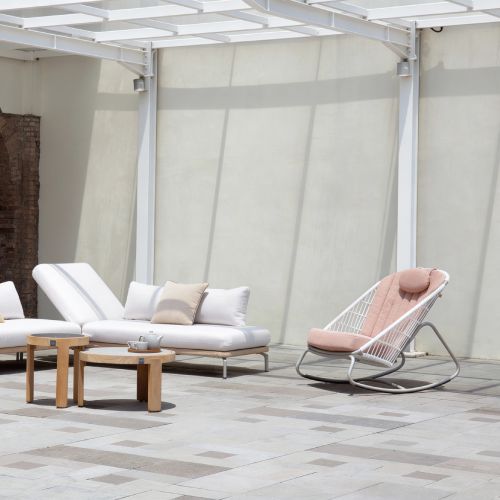 MA BELLE Sofa System, BONO Rocking Chair & HACIENDA Low Tables