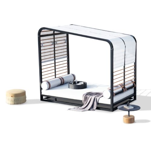 SOMBRERO Daybed XL, LORENZO Pouf, GLYPH Low Table Mood