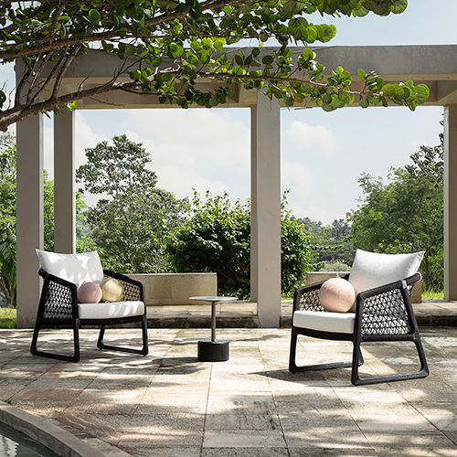 LABUAN Lounge Chair, GLYPH Low Table